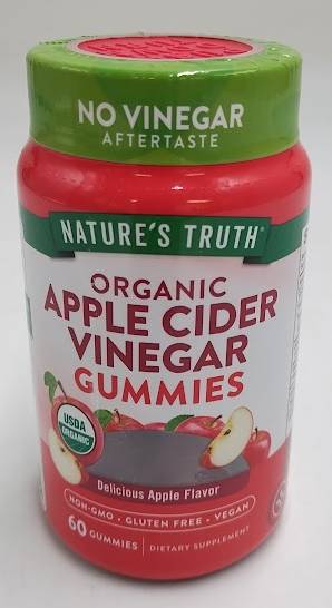 2 PACK!!!Nature's Truth Organic Apple Cider Vinegar Gummies 60 Count -EXP:04/27