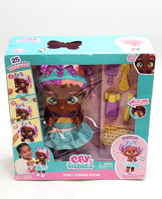 Cry Babies Emma's Morning Routine Interactive 13.6" Baby Doll *SEE DETAILS*