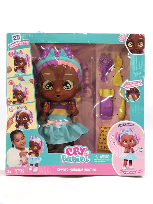 Cry Babies Emma's Morning Routine Interactive 13.6" Baby Doll *SEE DETAILS*