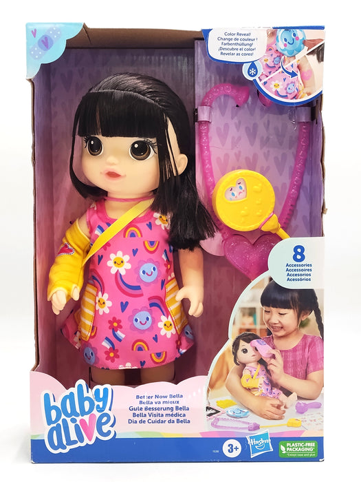Baby Alive Better Now Bella - Long Black Hair/Brown Eyes *SEE DETAILS*