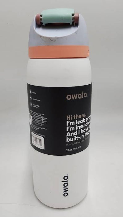 Owala Free Sip 32oz Stainless Steel Water Bottle - Sleek READ DESCRIPTION