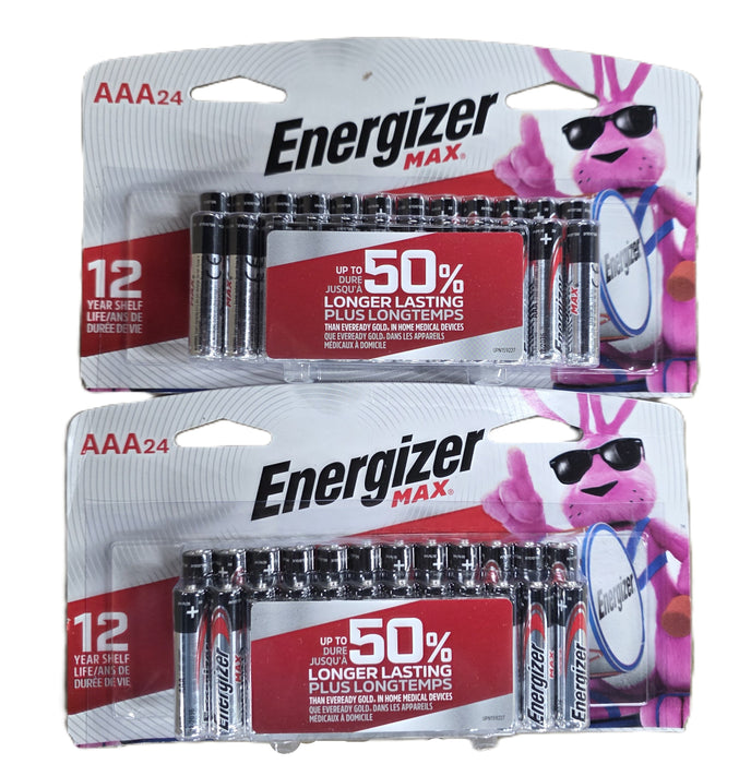 LOT OF 2!!! Energizer Max AAA Batteries - 24pk Alkaline Battery EXP 12/2036
