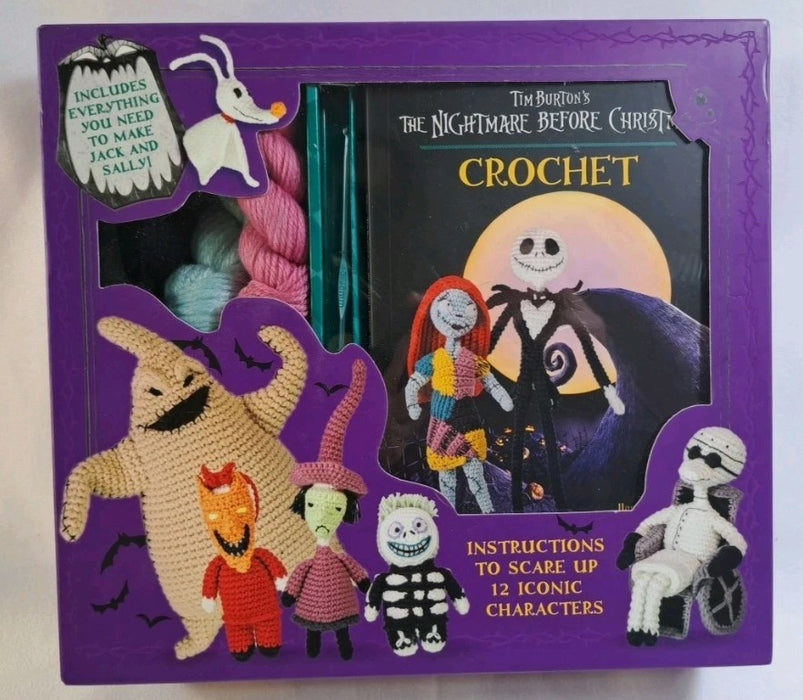 Disney Tim Burton's: The Nightmare Before Christmas Crochet - (Crochet Kits) by Ilaria Caliri (Mixed Media Product)