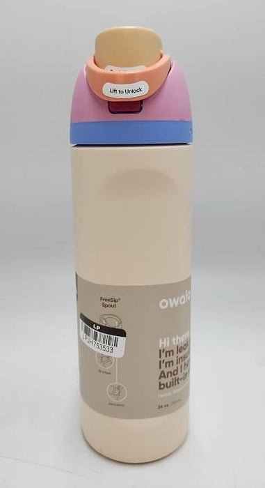 Owala FreeSip 24oz Stainless Steel Water Bottle - Sandy Shores READ DESCRIPTION