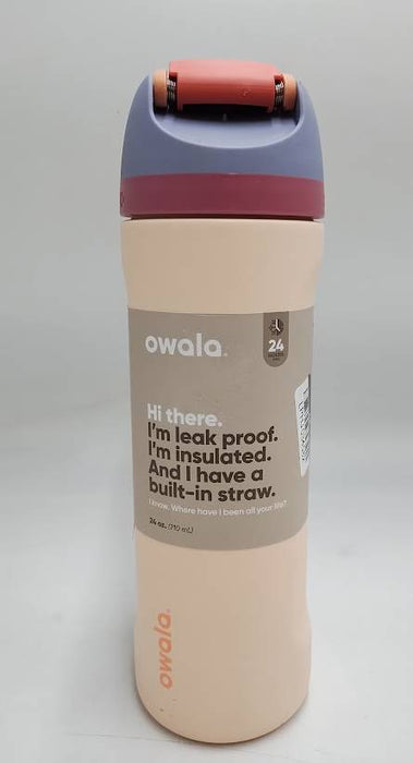 Owala FreeSip 24oz Stainless Steel Water Bottle - Sandy Shores READ DESCRIPTION