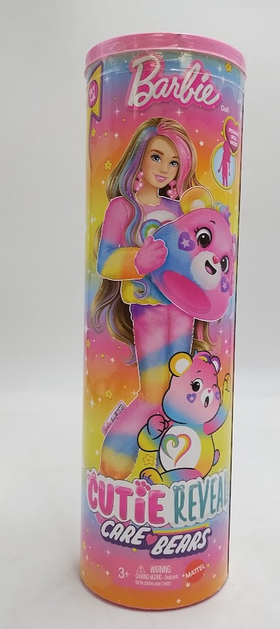 Barbie Cutie Reveal Care Bears Doll & Accessories, Series 2 Togetherness Bear with 10 Surprises