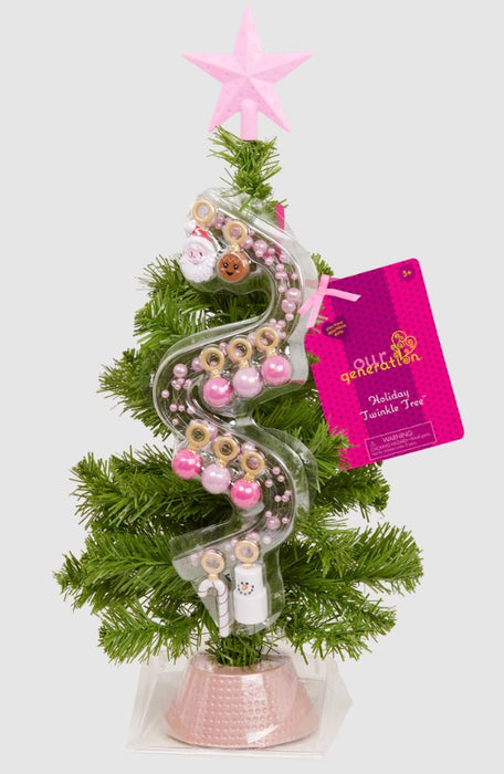 Our Generation Holiday Twinkle Christmas Tree & Ornaments Accessory Set for 18" Dolls