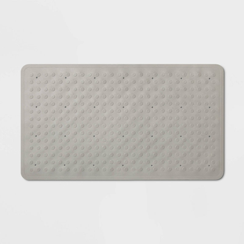 28"x16" Rubber Bath Mat Gray - Made By Design