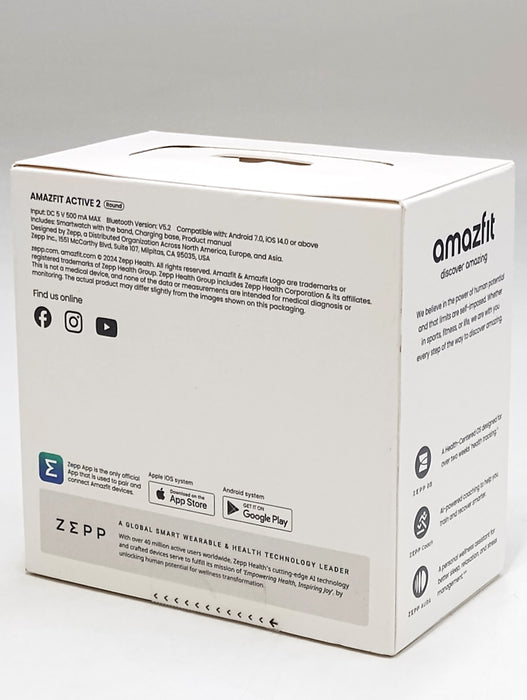 Amazfit Active 2 Premium Smart Watch Fitness Tracker (Round)