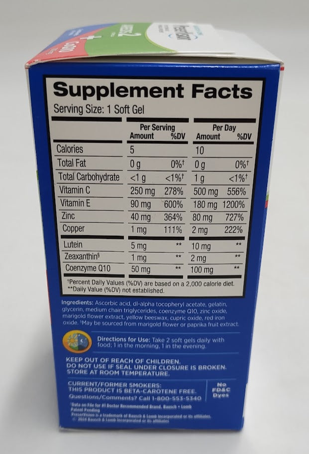 Preservision AREDS 2 Eye Vitamins With Coq10 For Heart Health EXP 5/26