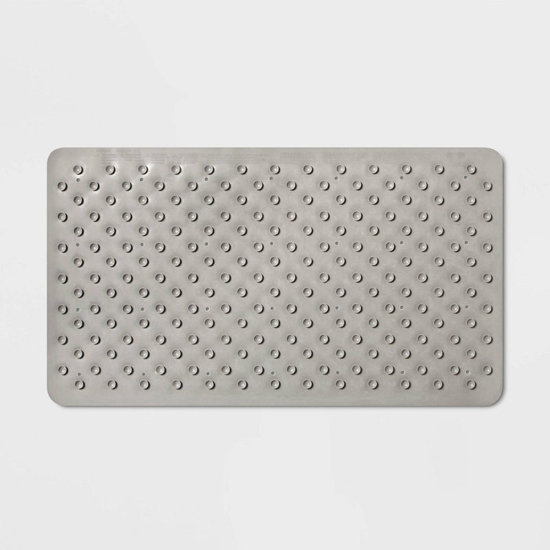 28"x16" Rubber Bath Mat Gray - Made By Design