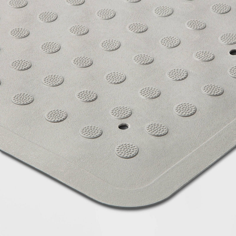 28"x16" Rubber Bath Mat Gray - Made By Design