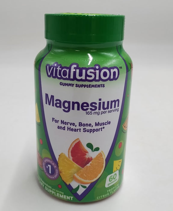 Vitafusion Magnesium Dietary Supplement Gummies TROPICAL CITRUS 60ct EXP:05/2026
