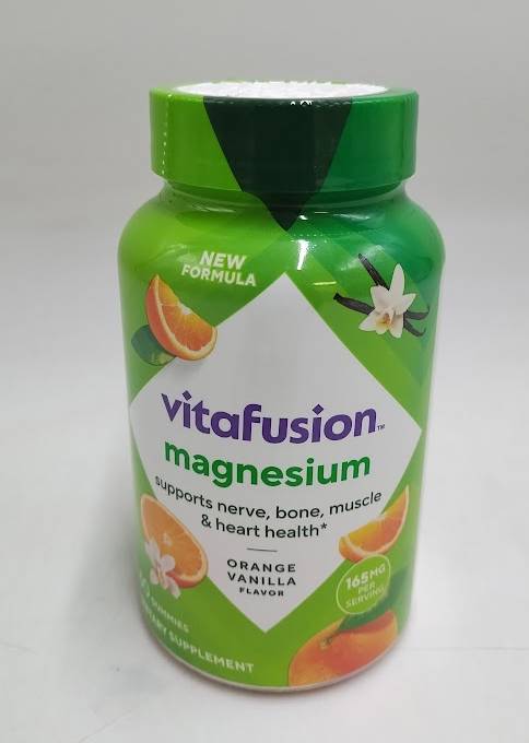 Vitafusion Magnesium Dietary Supplement Gummies ORANGE VANILLA 60ct EXP:04/2026