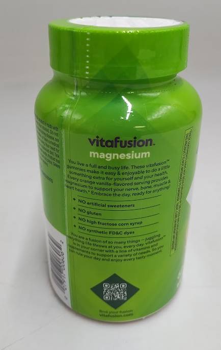 Vitafusion Magnesium Dietary Supplement Gummies ORANGE VANILLA 60ct EXP:04/2026