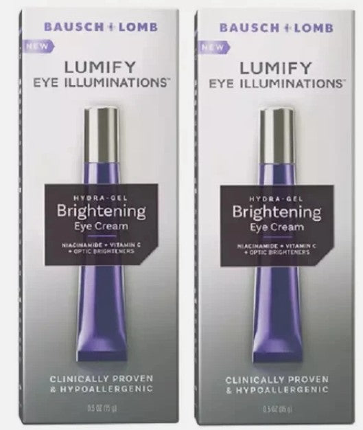 LOT OF 2!!! Lumify Eye Illuminations Hydra-Gel Eye Cream - 0.5 fl oz