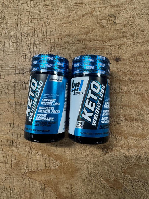 LOT OF 2 BPI Sports Keto Weight Loss Supplement - 75ct LOT OF 2 EXP 01/27