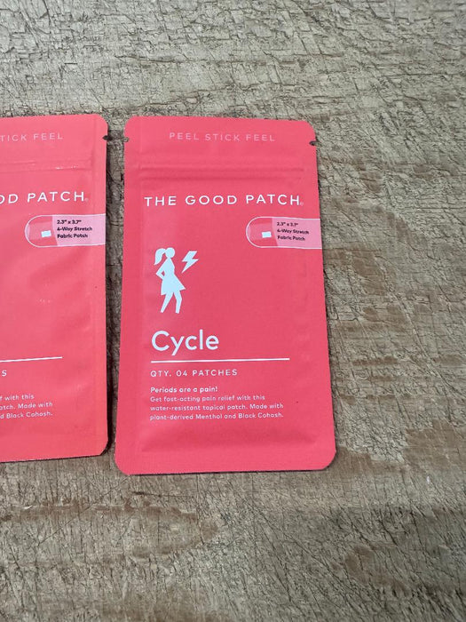 LOT OF 4 The Good Patch Cycle Plant-Based Vegan Wellness Patch - 4 PACK 36 COUNT
