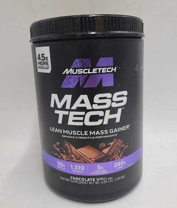 MuscleTech Mass-Tech™ Lean Muscle Mass Gainer, Chocolate, 4 lbs EXP 7/24/2027