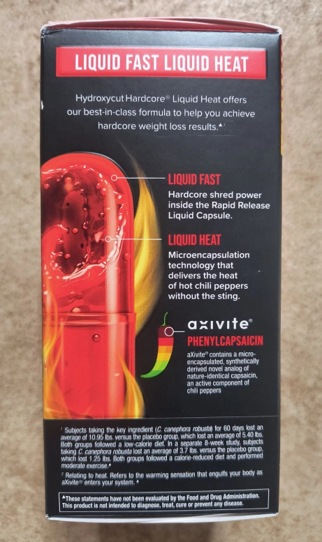 Hydroxycut, Dietary Supplement Hardcore Liquid Heat, 60Ct EXP: 11/27