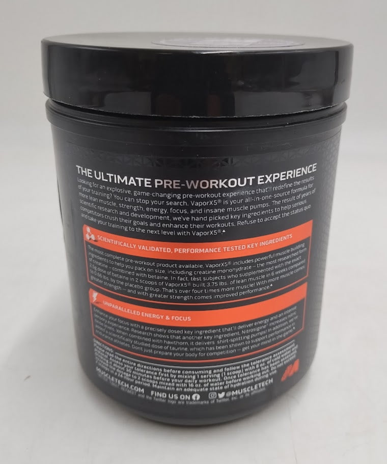 MuscleTech VaporX5, Pre-Workout, Blue Razz Freeze EXP: 03/2027