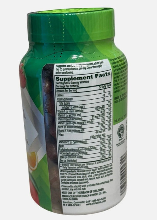 Vitafusion Men's 50+ Multi Gummies Apple & Citrus Berry, 120ct EXP.