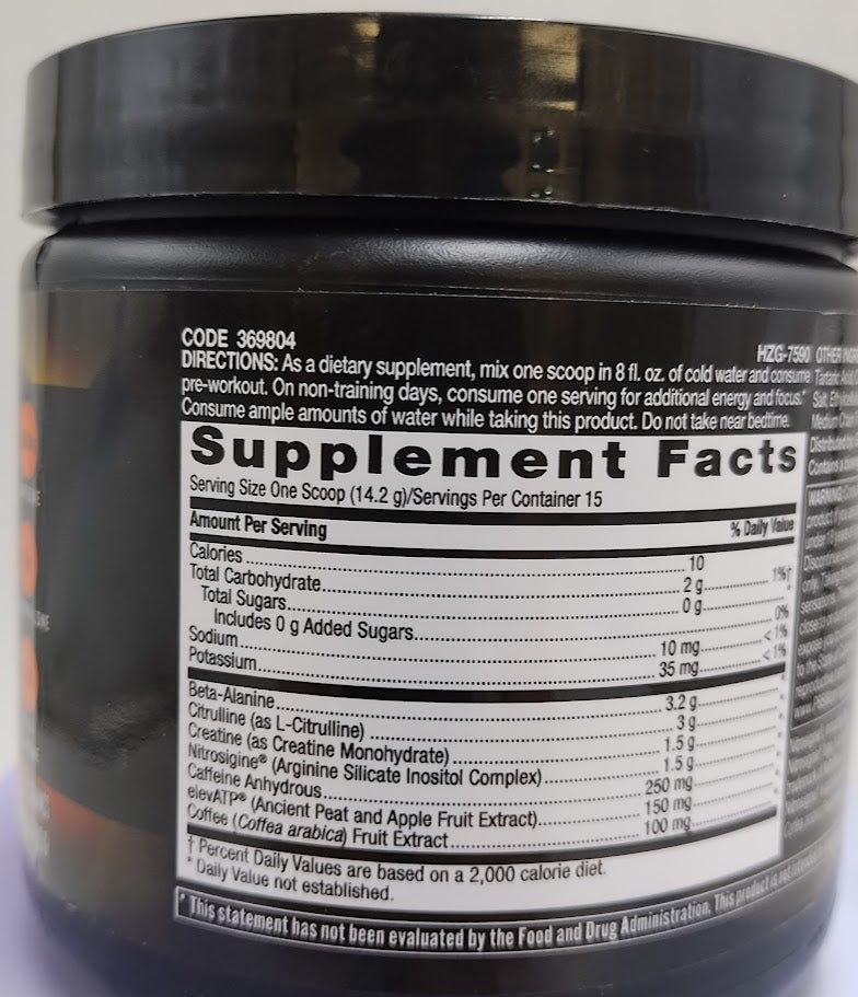 Beyond Raw LIT Pre-Workout Powder, Gummy Worm 250mg Caffeine 7.44 oz EXP:02/27+