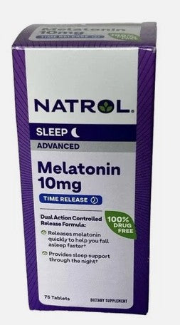 Natrol Melatonin Advanced 10mg Time Release Sleep Aid Tablets - 75ct EXP: 4/26+