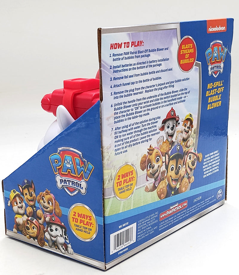 Paw Patrol Blast Off Bubble Blower Machine Marshall Nickelodeon Dalmatian Dog