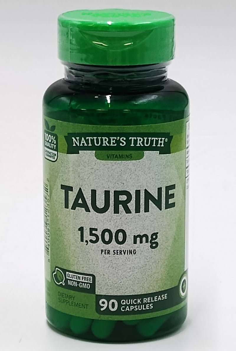 Nature's Truth Taurine Supplement | 1500mg | 90 Capsules - Exp: 09/2026