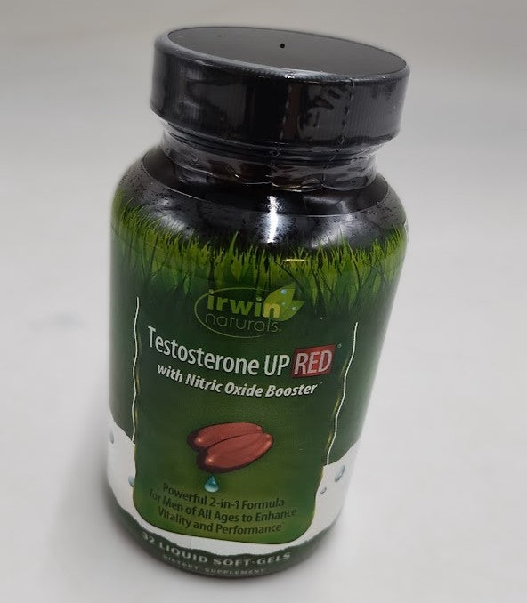 Irwin Naturals Testosterone UP Red, 32 Liquid Soft-Gels EXP: 03/2027