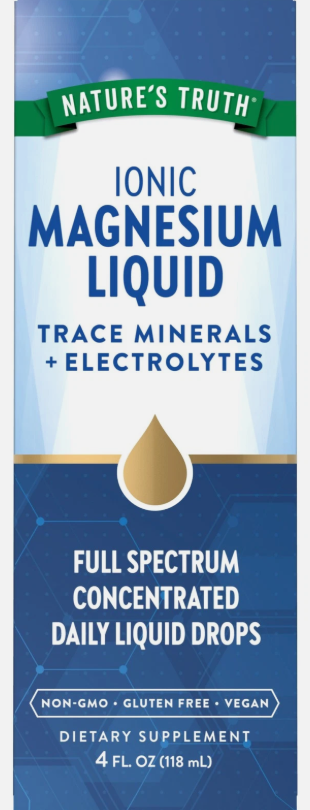Nature's Truth Ionic Magnesium Liquid Drops | 200mg | 4 Fluid Ounces EXP 02/2032