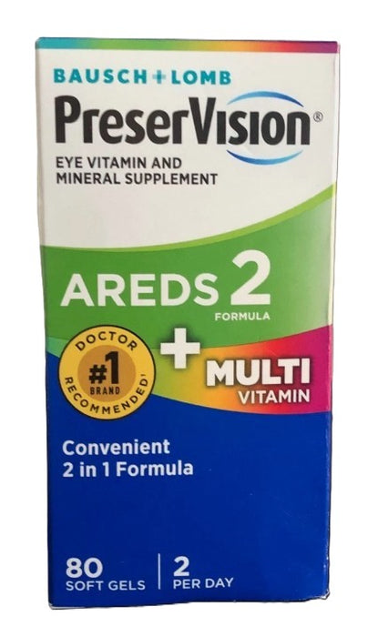Bausch & Lomb Softgels Areds 2 + Multi Vitamin 80 ea EXP 02/2026