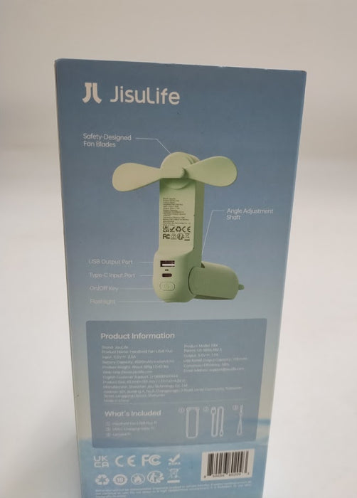 JISULIFE Handheld Mini Fan, Green