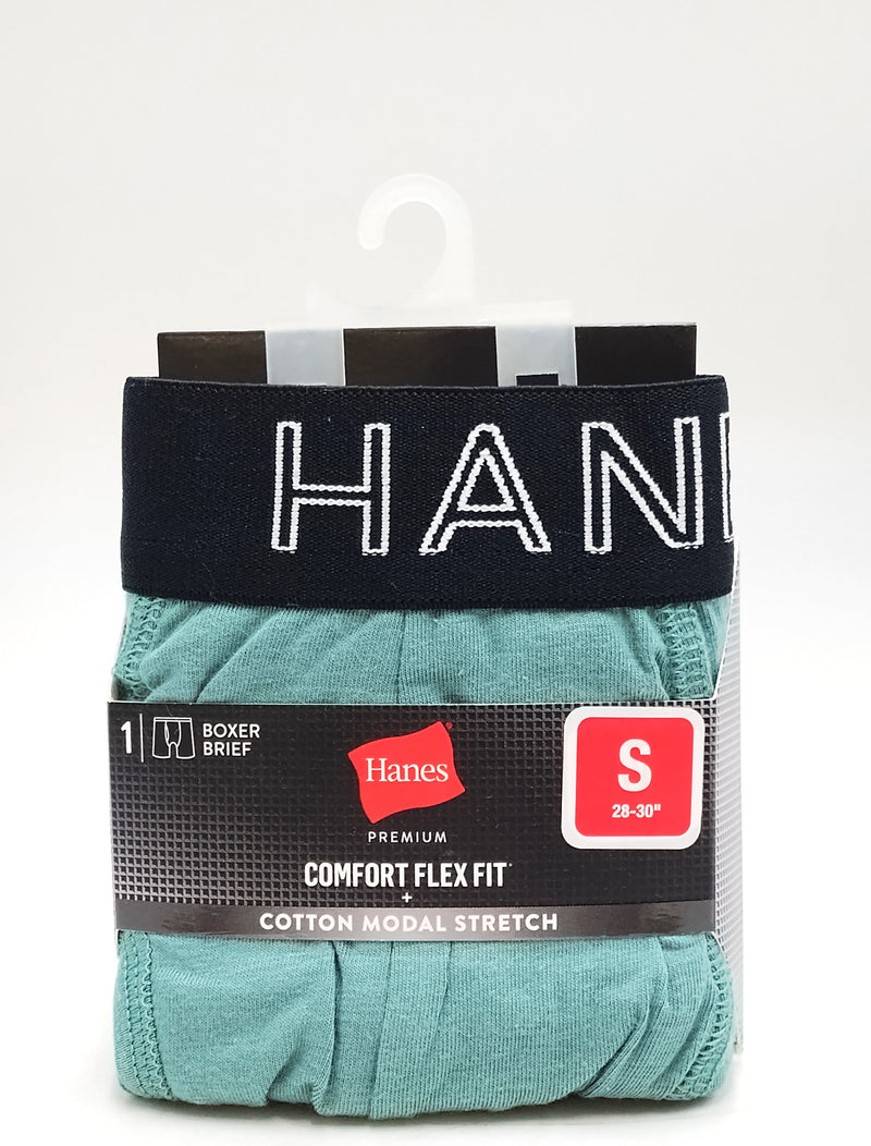 Mens HanesPremium Comfort Flex Fit Boxer Briefs - Green S