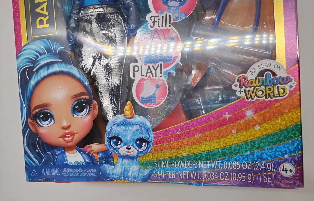 Rainbow High Skyler Blue with Slime Kit & Pet 11'' Shimmer Doll SEE DETAILS
