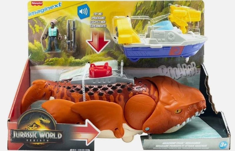 Fisher-Price Imaginext Jurassic World Rebirth Aqua Chomp Chase Mosasaurus