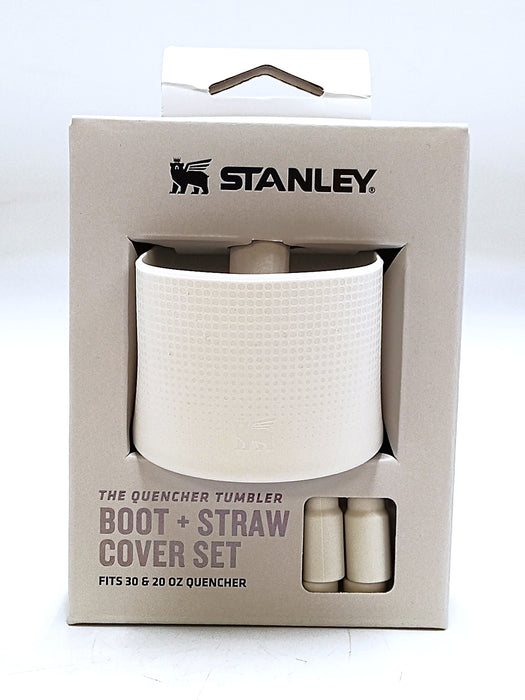 Stanley 30 oz Quencher Tumbler Boot with Straw Cover Pale Stone