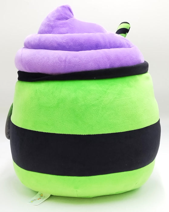 Squishmallows 12" Green and Purple Latte with Stitches and Bat logo Medium Plush: Polyester Character Stuffed Animal