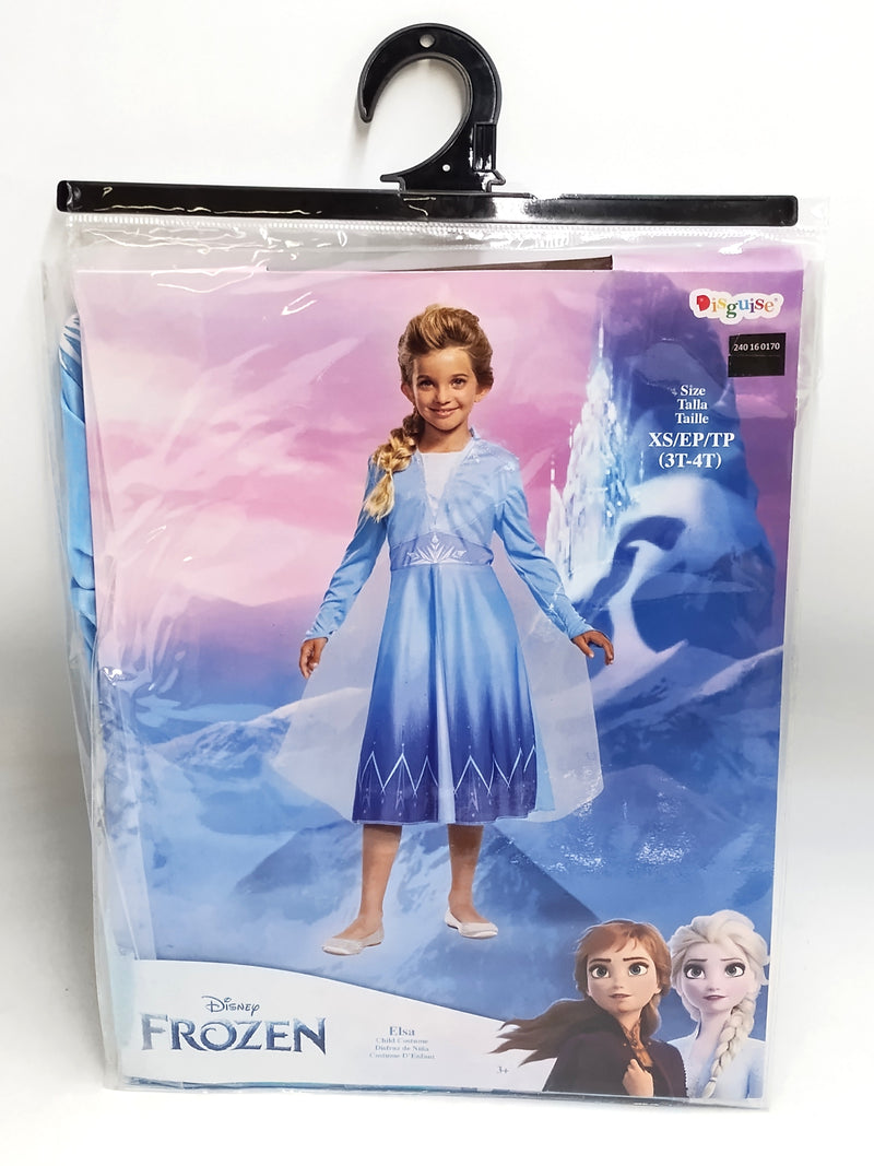 Disney Frozen 2 Elsa Kids' Halloween Costume Dress XS (3T-4T): Toddler Fairytale Polyester Apparel