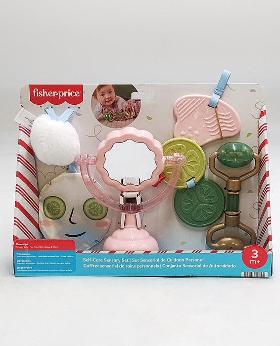 Fisher-Price Mini Me Moments Self-Care Sensory Set, Baby Rattle & Teether Learning Toys - 6pc