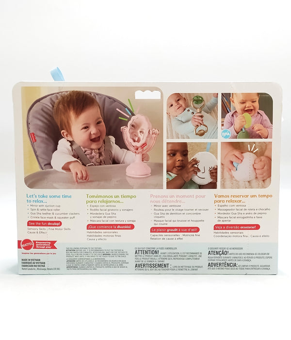 Fisher-Price Mini Me Moments Self-Care Sensory Set, Baby Rattle & Teether Learning Toys - 6pc
