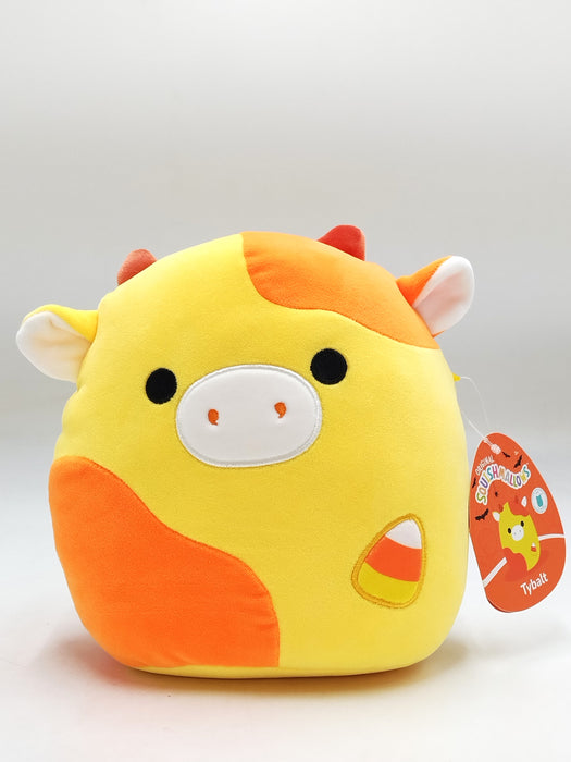 Squishmallows 8" Tybalt Yellow and Orange Candycorn Cow Little Plush
