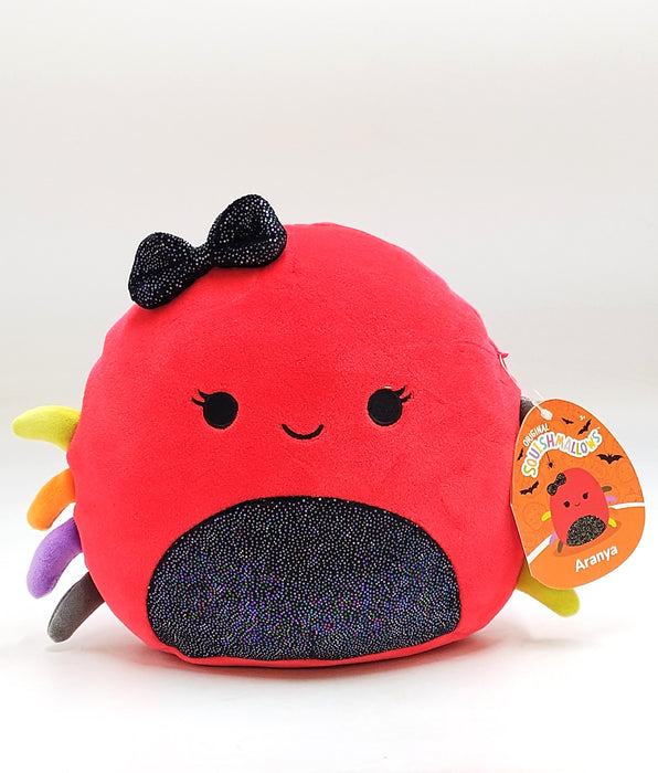 Squishmallows 8" Red Spider with Black Sparkle Belly and Bow Little Plush