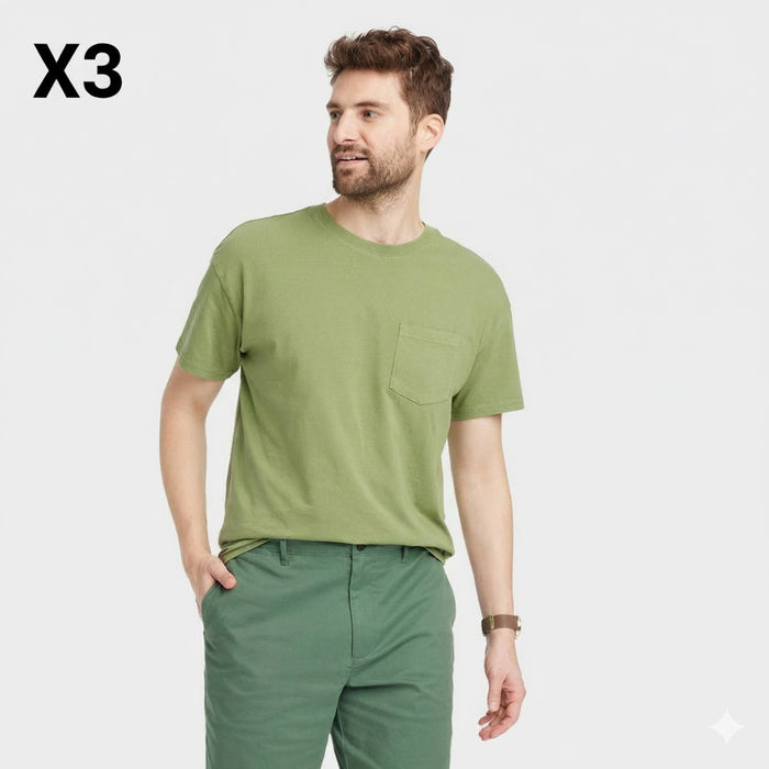 3 PACK!!! Heavyweight T-Shirt Goodfellow & Co -Green S