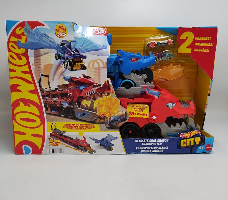 Hot Wheels City Ultimate Dragon Hauler Toy Vehicle Playset - 4pk SEE DETAILS