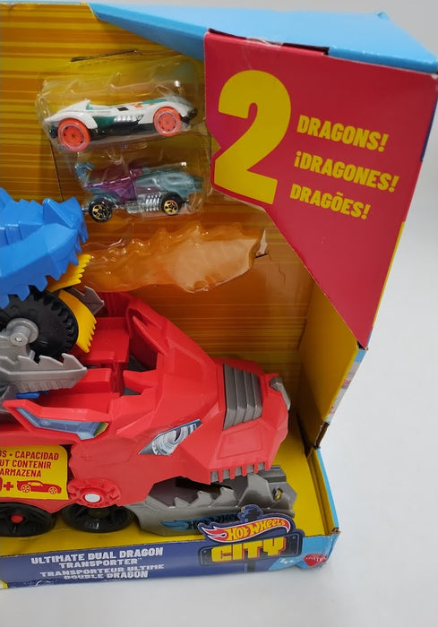 Hot Wheels City Ultimate Dragon Hauler Toy Vehicle Playset - 4pk SEE DETAILS