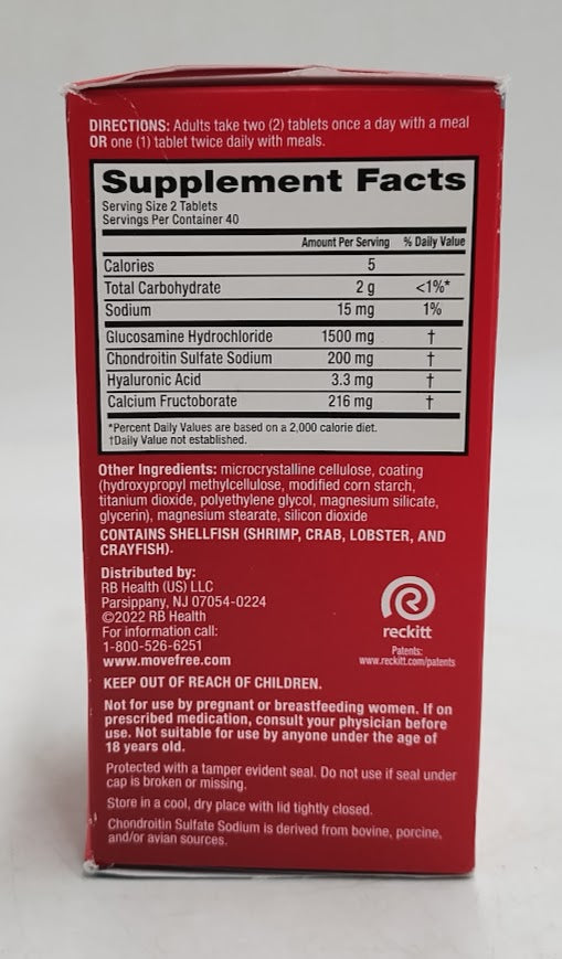 Schiff Move Free Joint Health Advanced, Tablets - 80 Count EXP 09/28