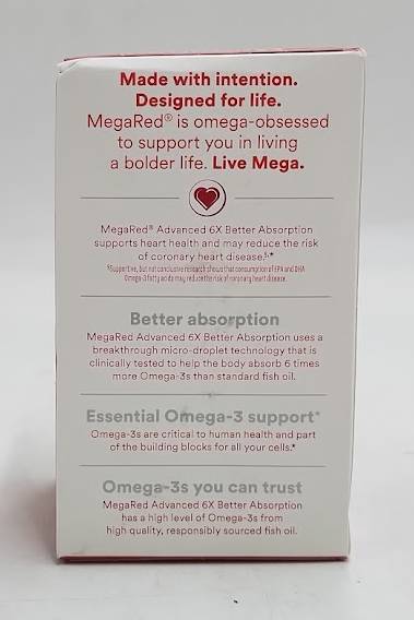Schiff MegaRed Advanced Omega 3 Fish Oil 800mg 80 Softgels EXP 01/2027+