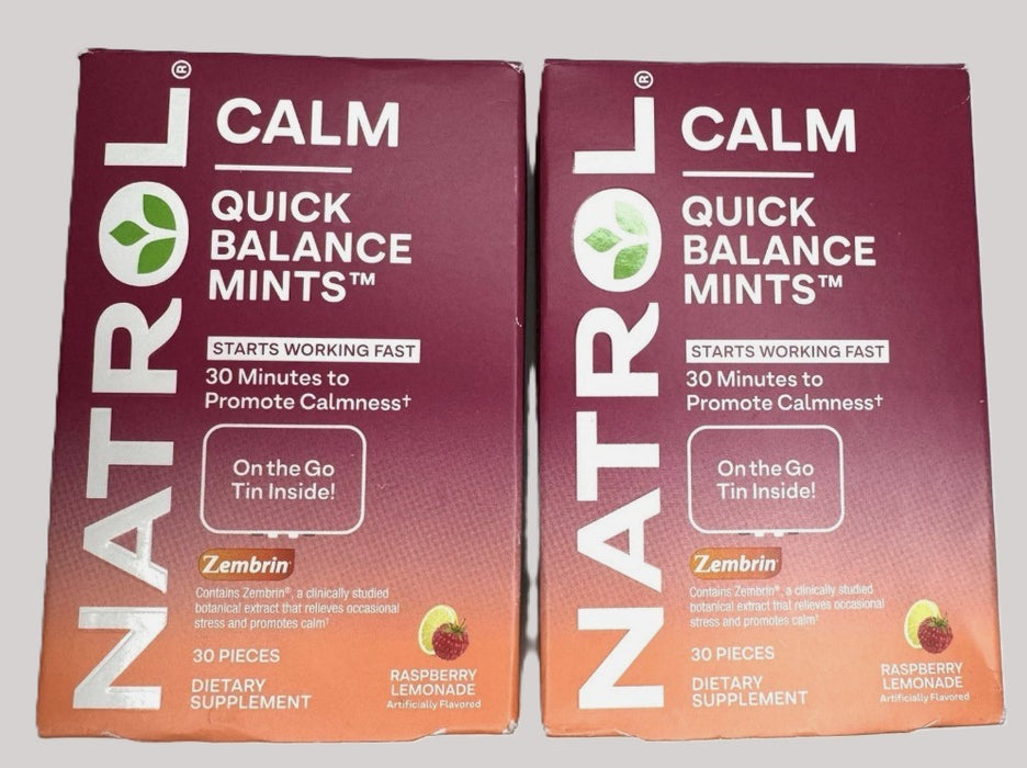 2 PACK!!! Natrol Quick Balance Mints - Calm - 30ct - EXP: 01/26+